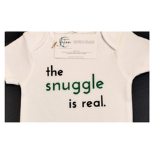 Load image into Gallery viewer, 'The Snuggle is Real' Baby Onesie ~ Green Short-Sleeve