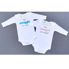 Load image into Gallery viewer, 'The Snuggle is Real' Baby Onesie ~ Pink Long-Sleeve