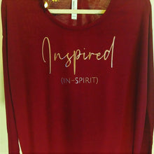 Load image into Gallery viewer, Cranberry Long-Sleeved Flowy Top - Inspired
