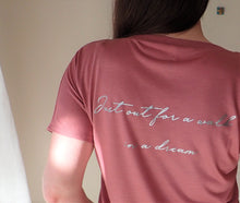 Load image into Gallery viewer, Dusty Rose Flowy Tee - &quot;Just Out For A Walk In A Dream&quot;
