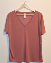 Load image into Gallery viewer, Dusty Rose Flowy Tee - "Just Out For A Walk In A Dream"