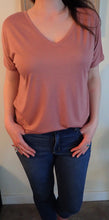 Load image into Gallery viewer, Dusty Rose Flowy Tee - &quot;Just Out For A Walk In A Dream&quot;
